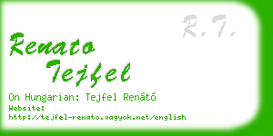 renato tejfel business card